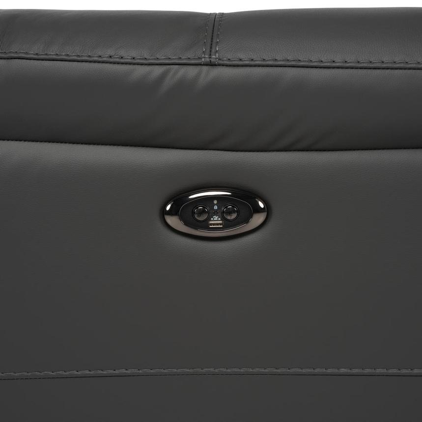 Palmer Dark Gray Leather Power Reclining Sectional with 5PCS/3PWR  alternate image, 9 of 9 images.