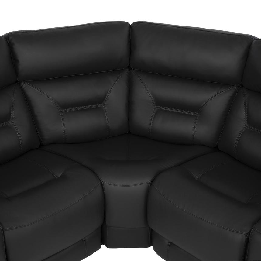 Palmer Dark Gray Leather Power Reclining Sectional with 6PCS/3PWR  alternate image, 5 of 12 images.