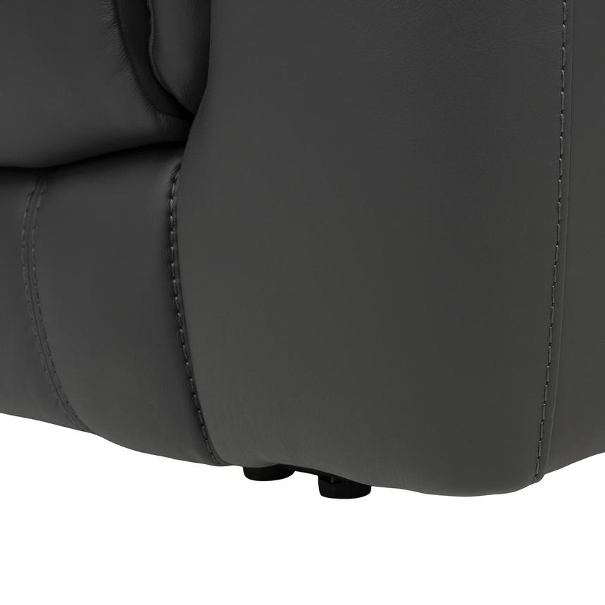 Palmer Dark Gray Leather Power Reclining Sectional with 7PCS/3PWR  alternate image, 10 of 11 images.