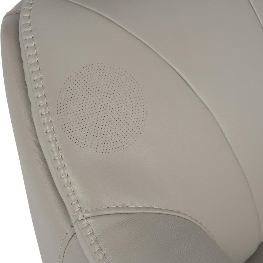 LuxTone Gray Leather Power Tilt Recliner alternate image, 10 of 12 images.