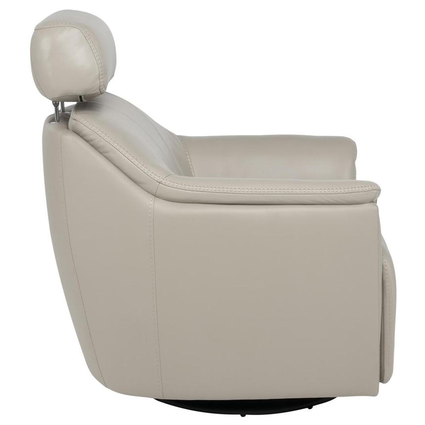 LuxTone Gray Leather Power Tilt Recliner alternate image, 5 of 12 images.