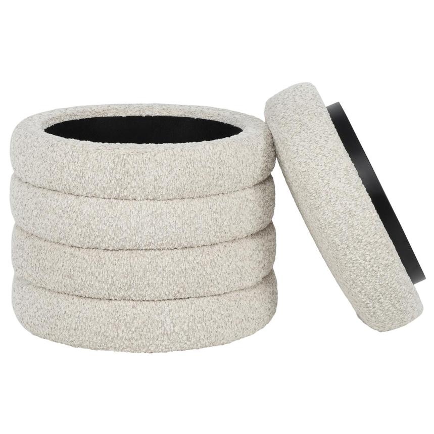 Milo White Ottoman w/Storage & Tray  alternate image, 3 of 7 images.