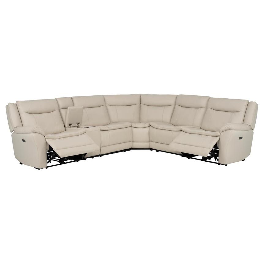 Benjamin Leather Sectional Sofa with 6PCS/2PWR alternate image, 3 of 12 images.