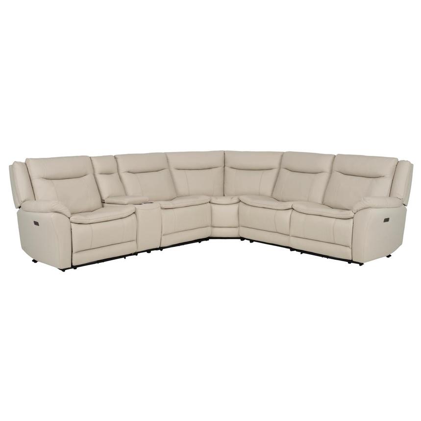 Benjamin Leather Sectional Sofa with 6PCS/2PWR main image, 1 of 12 images.