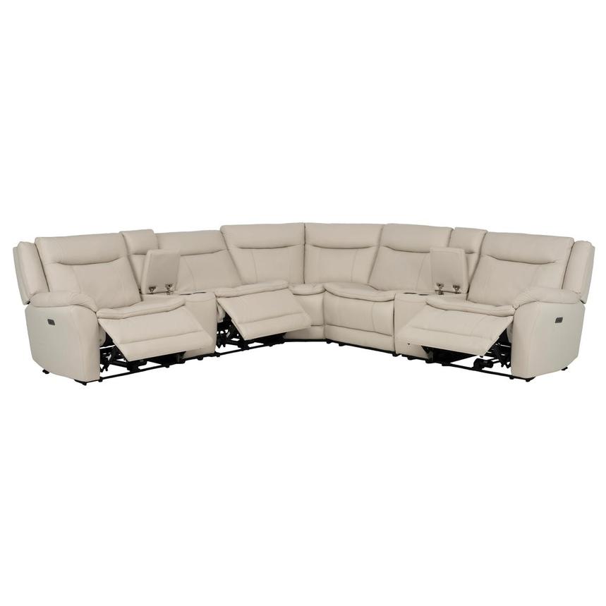 Benjamin Leather Sectional Sofa with 7PCS/3PWR  alternate image, 3 of 14 images.