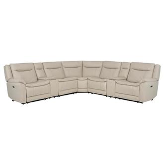 Benjamin Leather Sectional Sofa with 7PCS/3PWR