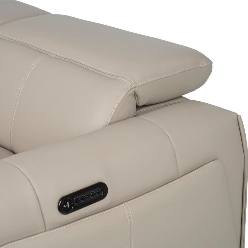 Luke 2.0 Taupe Leather Power Reclining Sectional with 6PCS/2PWR  alternate image, 8 of 11 images.