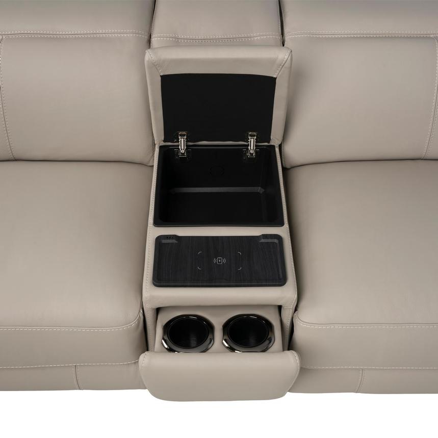 Luke 2.0 Taupe Leather Power Reclining Sectional with 6PCS/2PWR  alternate image, 6 of 11 images.