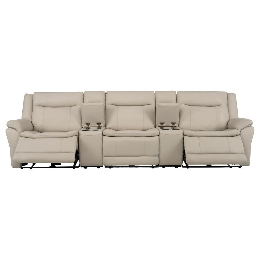 Benjamin Home Theater Leather Seating with 5PCS/2PWR  alternate image, 3 of 13 images.