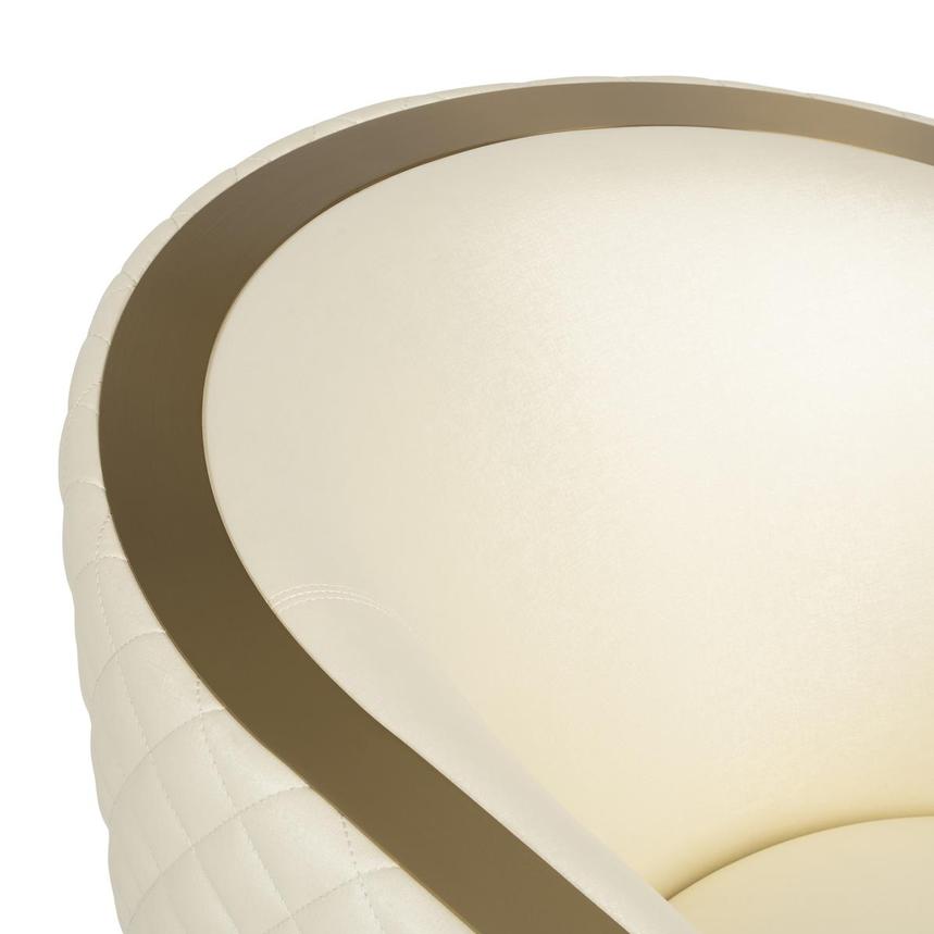 Maxi White/Gold Accent Chair  alternate image, 5 of 7 images.