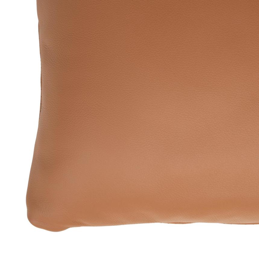Byrne Pecan Leather Accent Pillow  alternate image, 3 of 4 images.