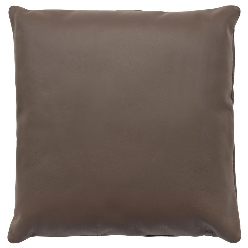 Byrne Brown Leather Accent Pillow main image, 1 of 4 images.