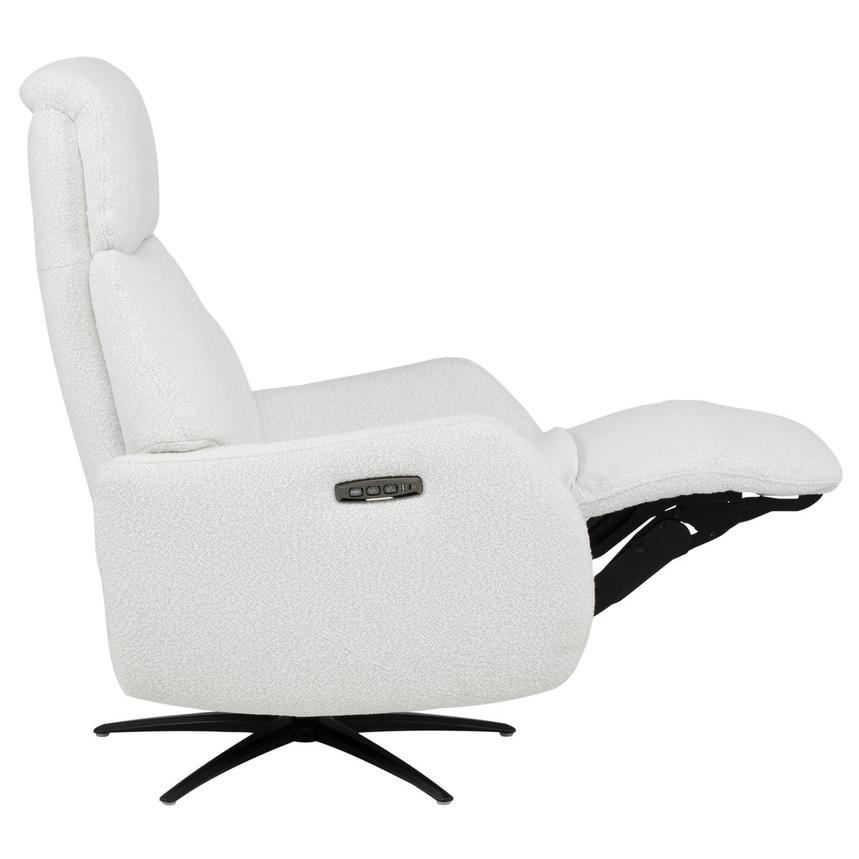 Ezio White Power Swivel Recliner w/Massage alternate image, 8 of 15 images.