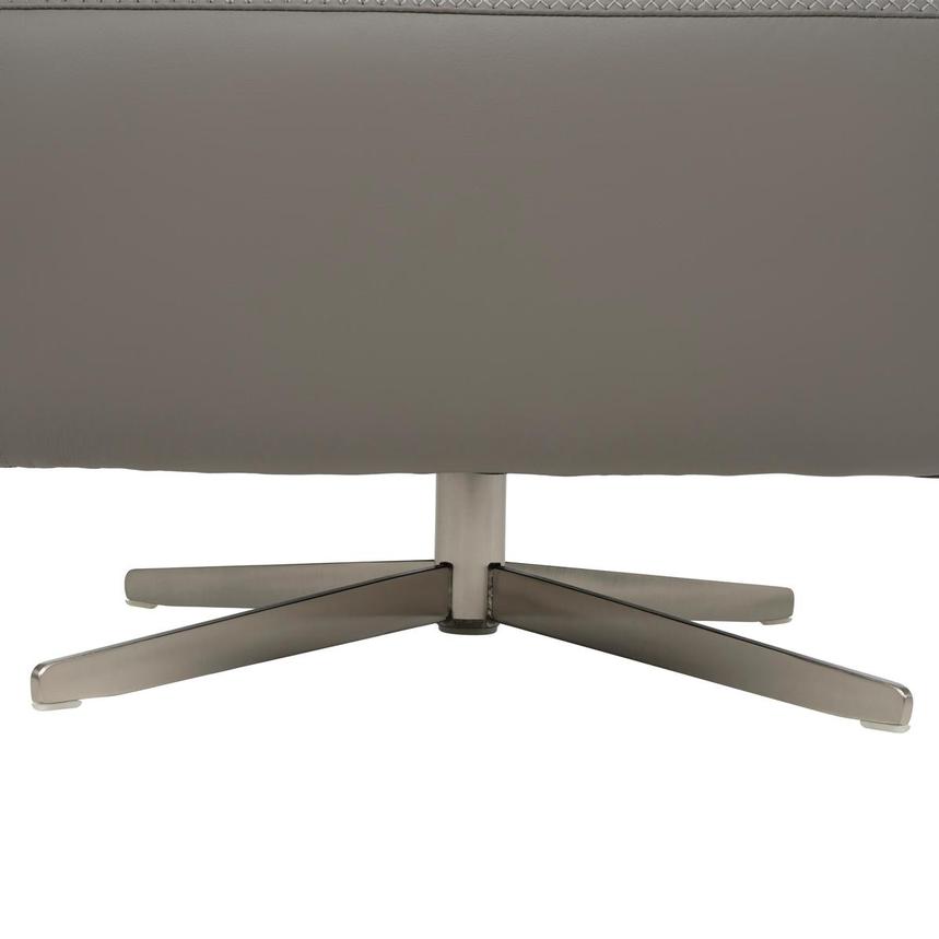 Tivona Gray Leather Swivel Chair  alternate image, 8 of 9 images.