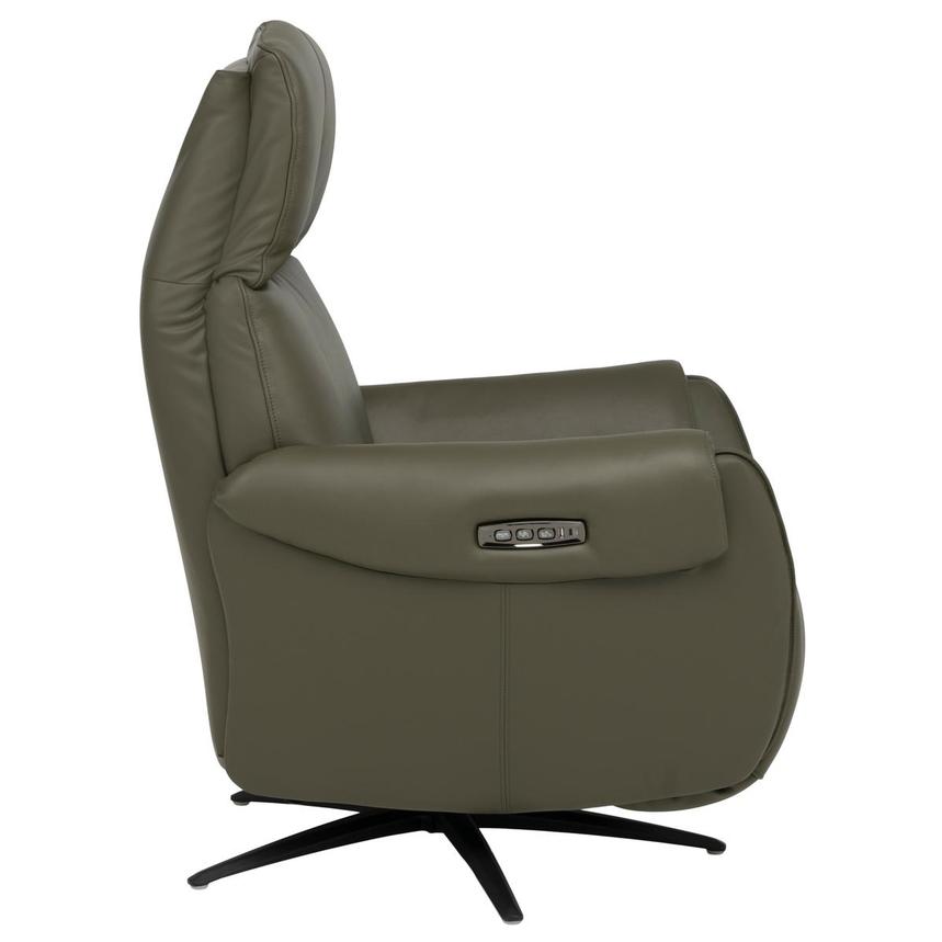 Torrence Green Leather Power Recliner  alternate image, 5 of 16 images.