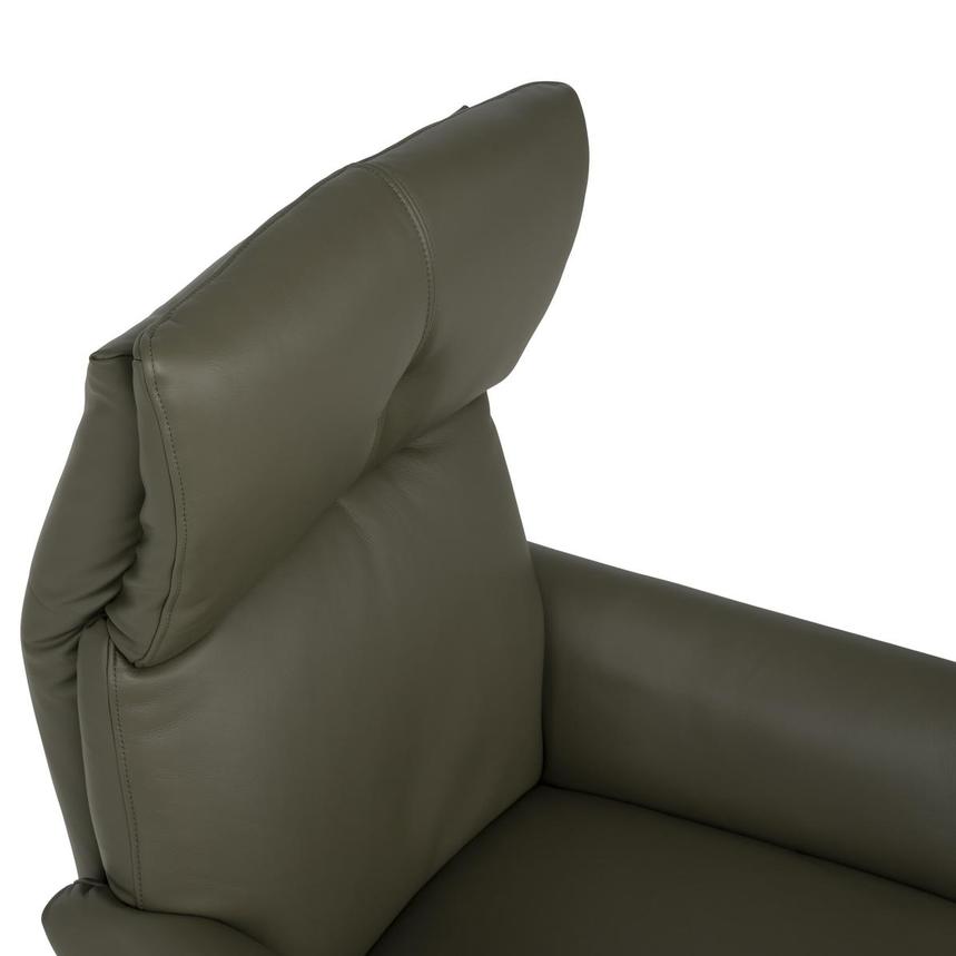 Torrence Green Leather Power Swivel Recliner w/Massage  alternate image, 13 of 17 images.