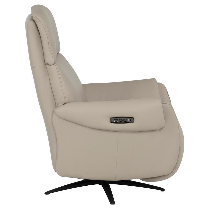Torrence Taupe Leather Power Swivel Recliner w/Massage alternate image, 3 of 9 images.