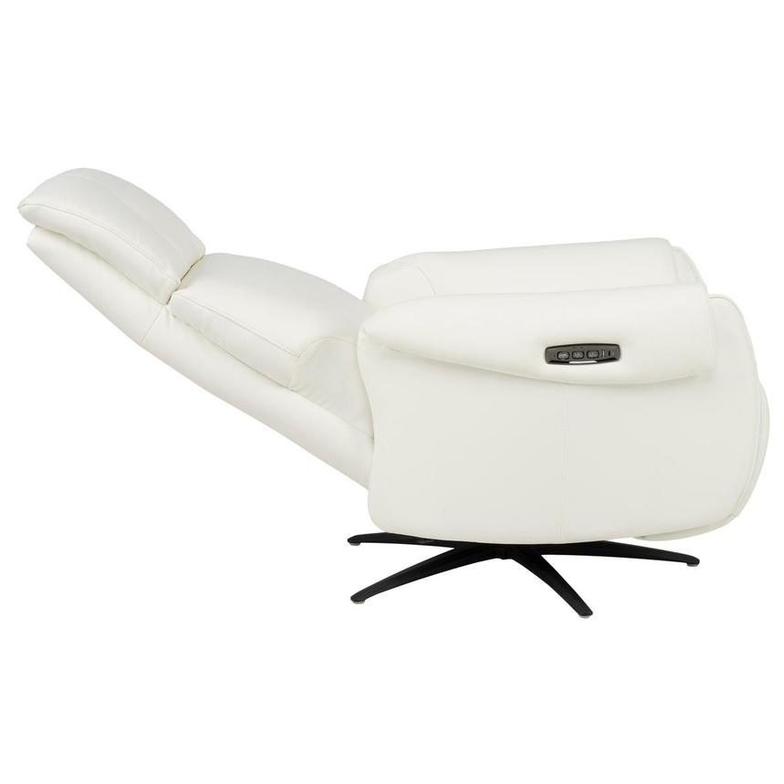 Torrence White Leather Power Recliner alternate image, 9 of 16 images.