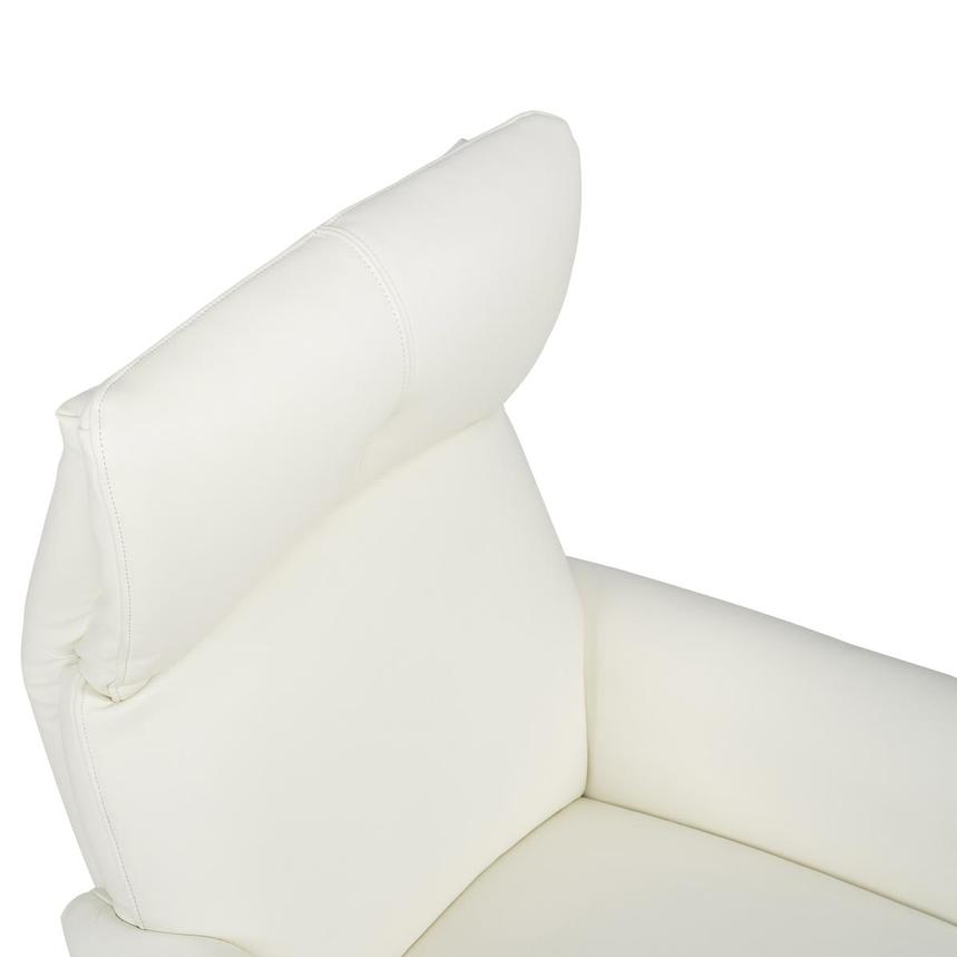 Torrence White Leather Power Swivel Recliner w/Massage  alternate image, 13 of 17 images.