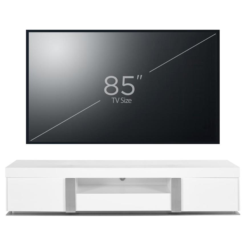 Grand Night White Gloss TV Stand  alternate image, 2 of 6 images.