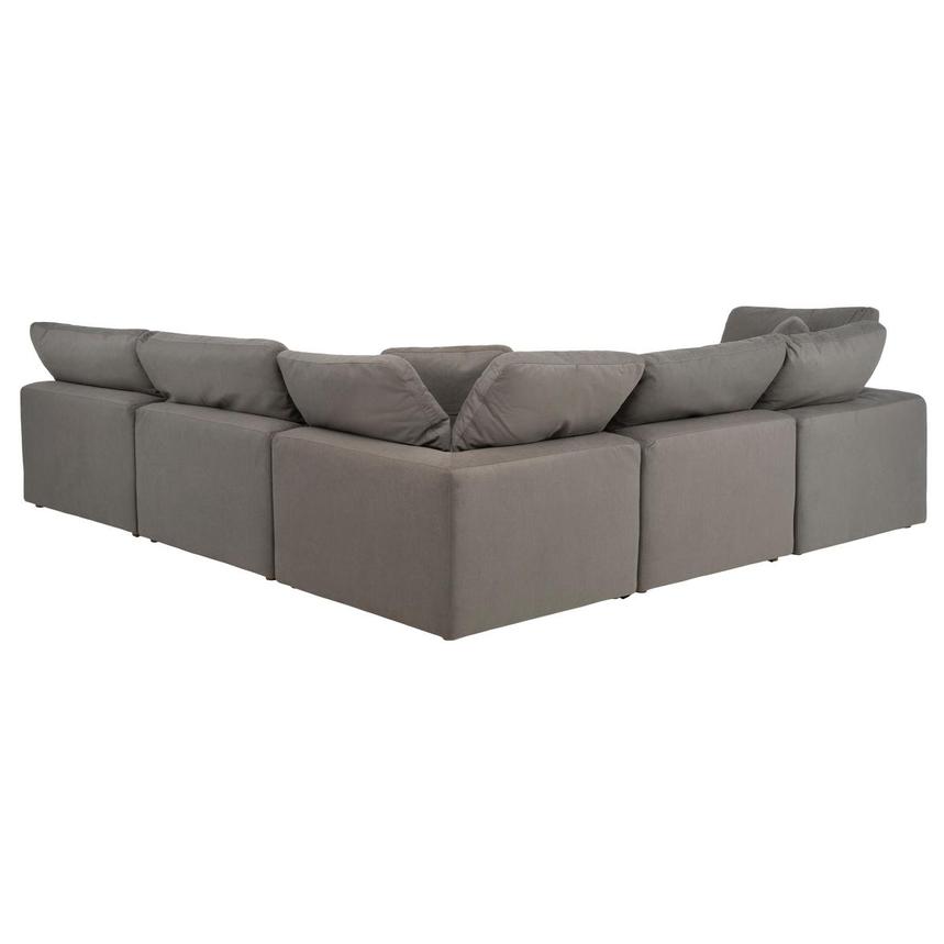 Nube II Gray Corner Sofa with 5PCS/3 Armless Chairs  alternate image, 3 of 9 images.