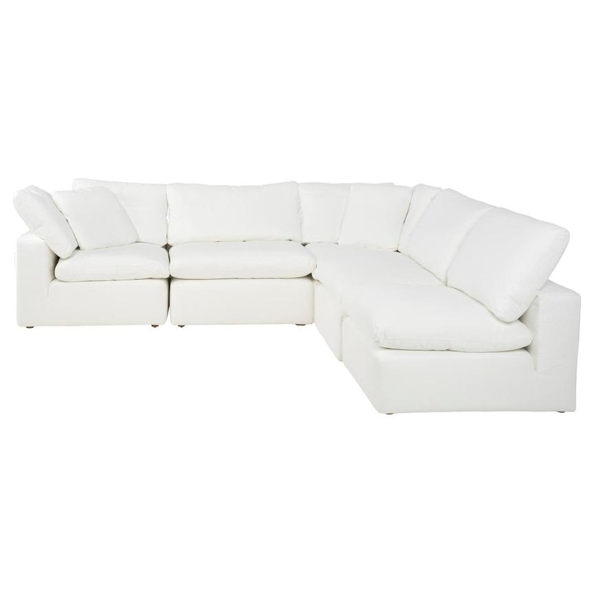 Nube II White Corner Sofa with 5PCS/3 Armless Chairs  alternate image, 2 of 8 images.