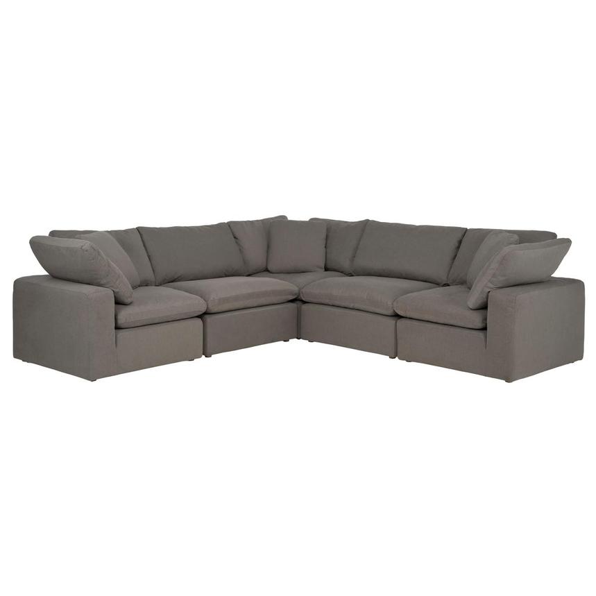 Nube II Gray Corner Sofa with 5PCS/2 Armless Chairs main image, 1 of 8 images.