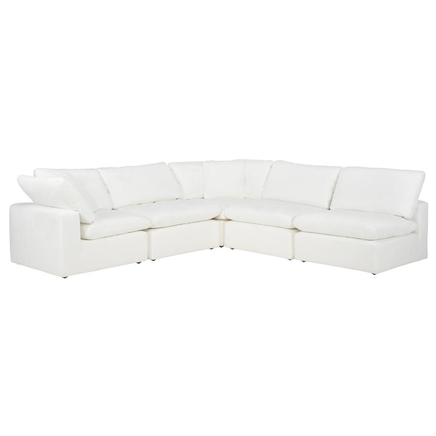 Nube II White Corner Sofa with 5PCS/3 Armless Chairs main image, 1 of 8 images.