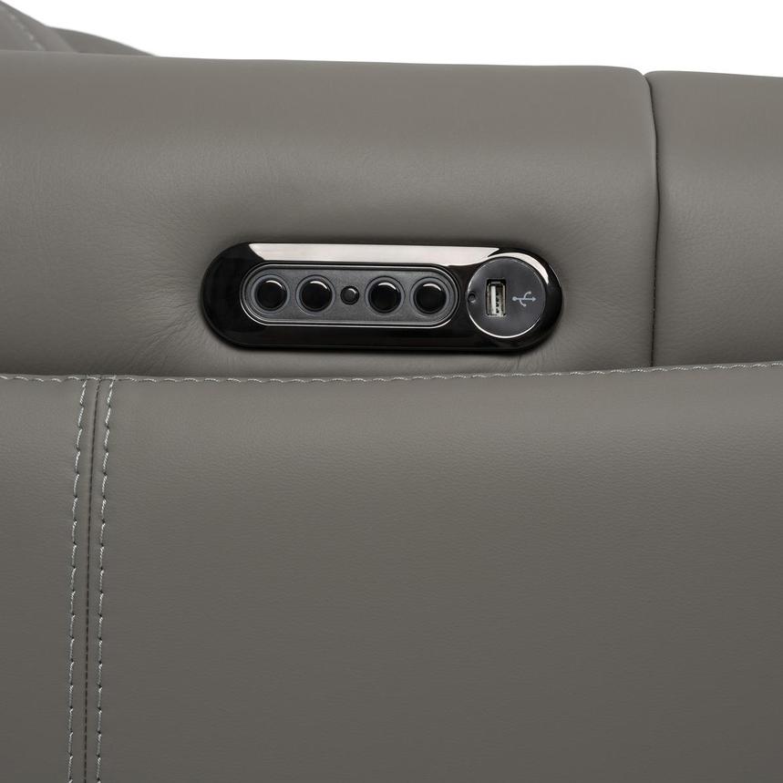Luke 2.0 Dark Gray Home Theater Leather Seating with 5PCS/2PWR alternate image, 11 of 12 images.