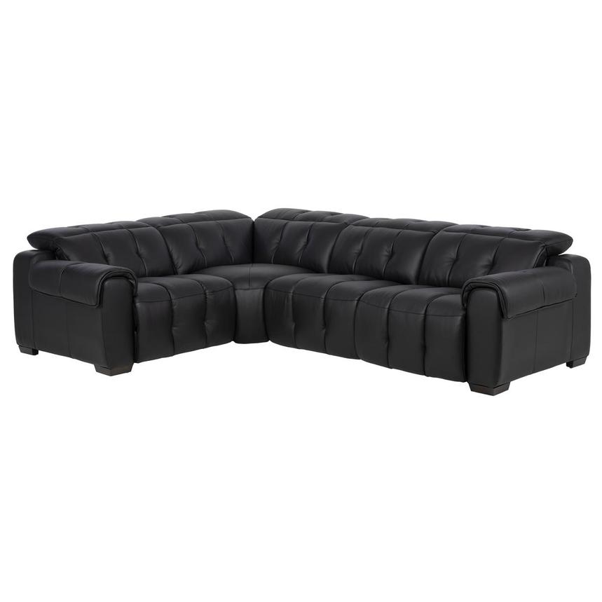 Obsidian Leather Power Reclining Sectional with 4PCS/2PWR  main image, 1 of 8 images.