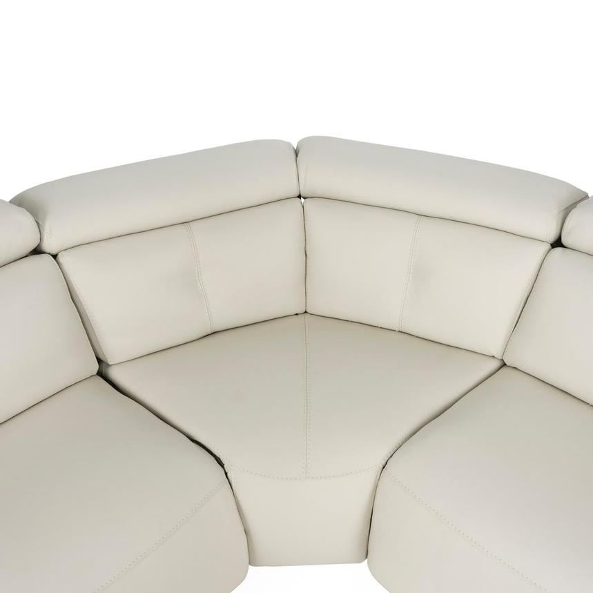 Kamet Ivory Leather Power Reclining Sectional with 4PCS/2PWR  alternate image, 5 of 8 images.