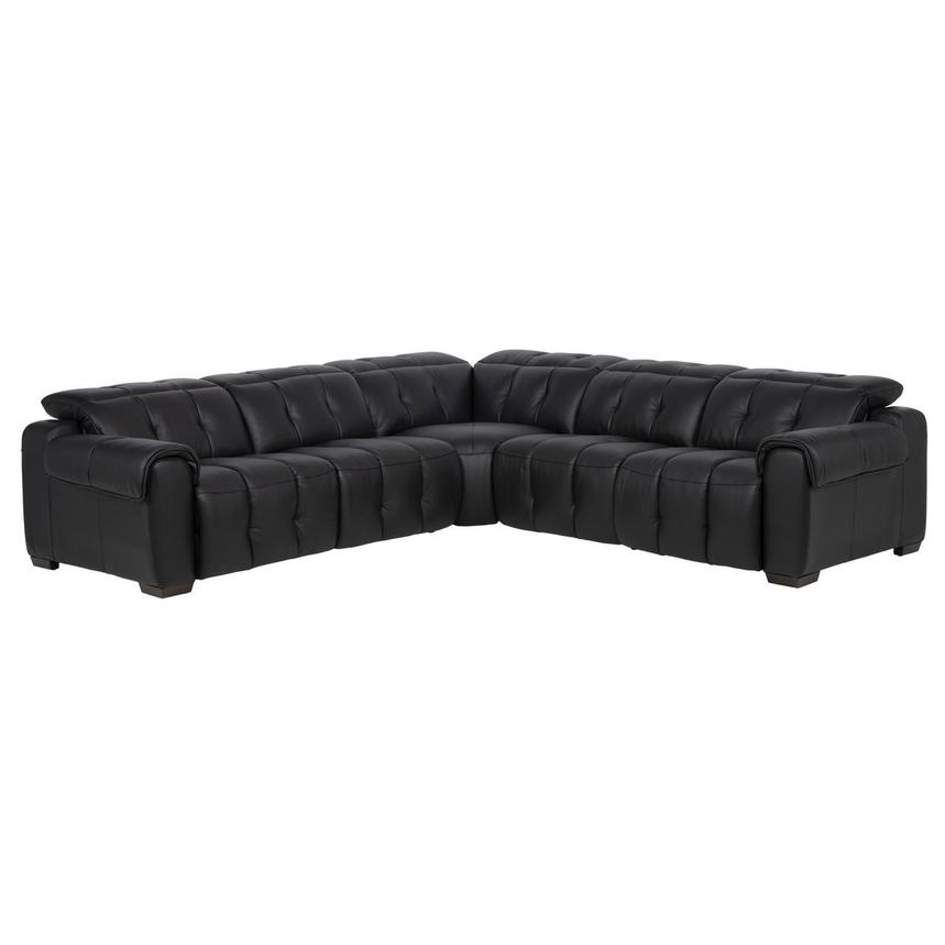 Obsidian Leather Power Reclining Sectional with 5PCS/2PWR main image, 1 of 11 images.