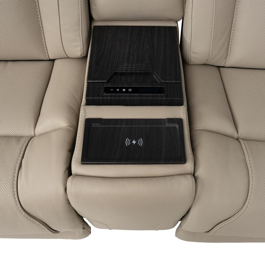 Odyssey Beige 5PCS/3PWR Home Theater Leather Seating w/Beverage Cooler  alternate image, 5 of 5 images.