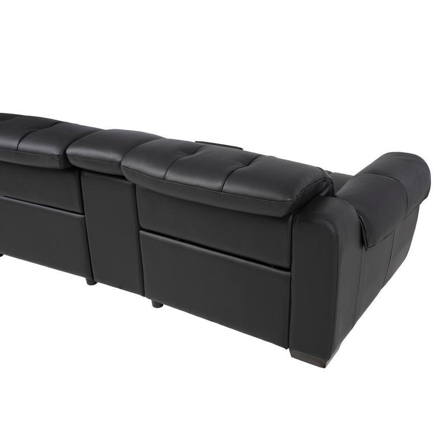 Obsidian Leather Power Reclining Sectional with 6PCS/2PWR  alternate image, 5 of 16 images.