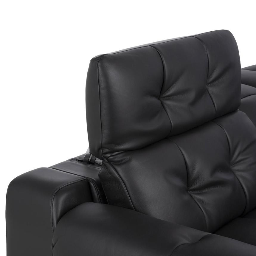 Obsidian Leather Power Reclining Sectional with 4PCS/2PWR  alternate image, 6 of 8 images.