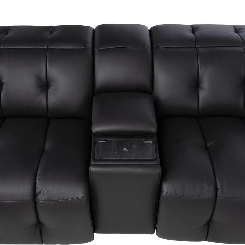 Obsidian Leather Power Reclining Sectional with 7PCS/3PWR  alternate image, 10 of 16 images.