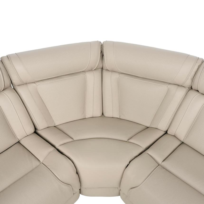 Odyssey Beige 7PCS/3PWR Leather Power Reclining Sectional w/Beverage Cooler  alternate image, 5 of 15 images.