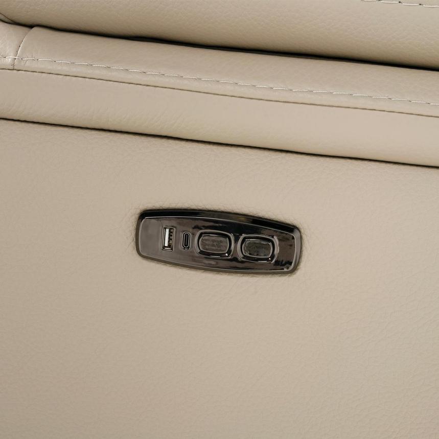 Odyssey Beige 7PCS/3PWR Leather Power Reclining Sectional w/Beverage Cooler  alternate image, 13 of 15 images.