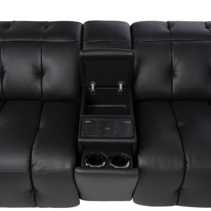 Obsidian Home Theater Leather Seating with 5PCS/2PWR alternate image, 6 of 12 images.