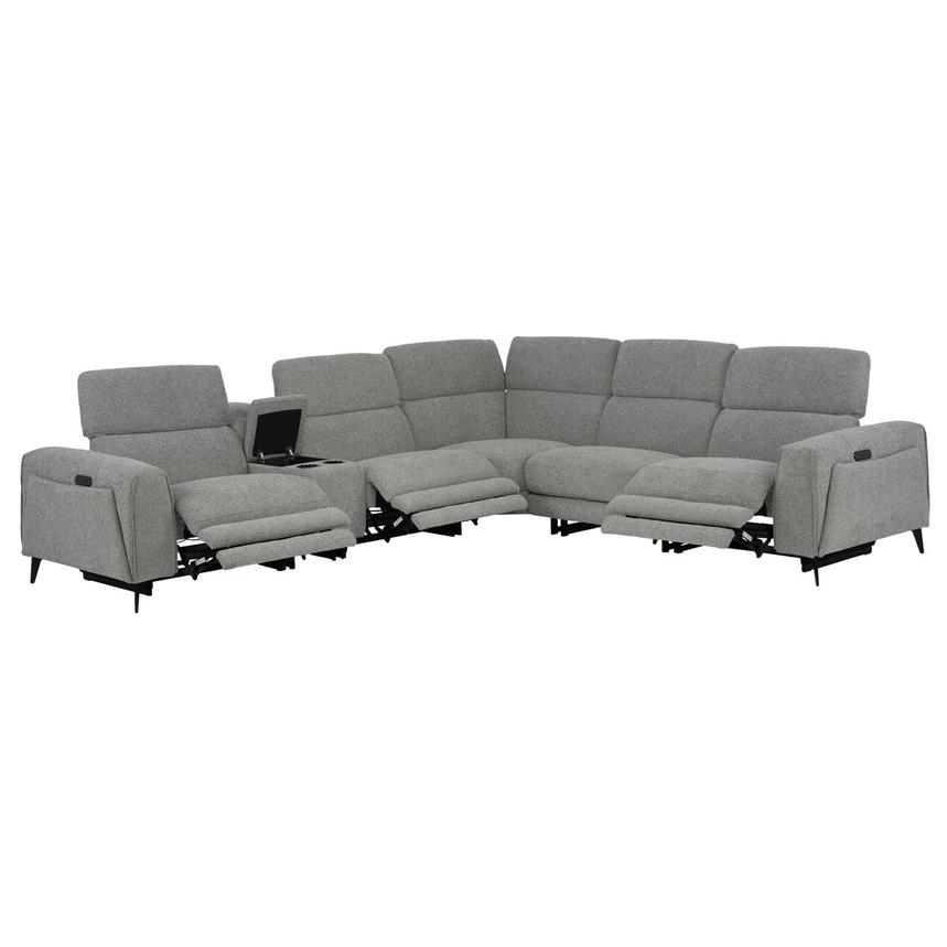 Luke Dark Gray Power Reclining Sectional with 6PCS/3PWR  alternate image, 3 of 12 images.
