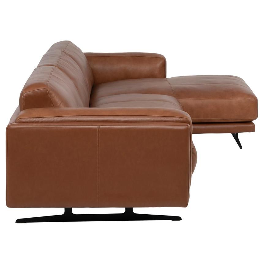 Palermo Tan Leather Sofa w/Right Chaise  alternate image, 3 of 8 images.
