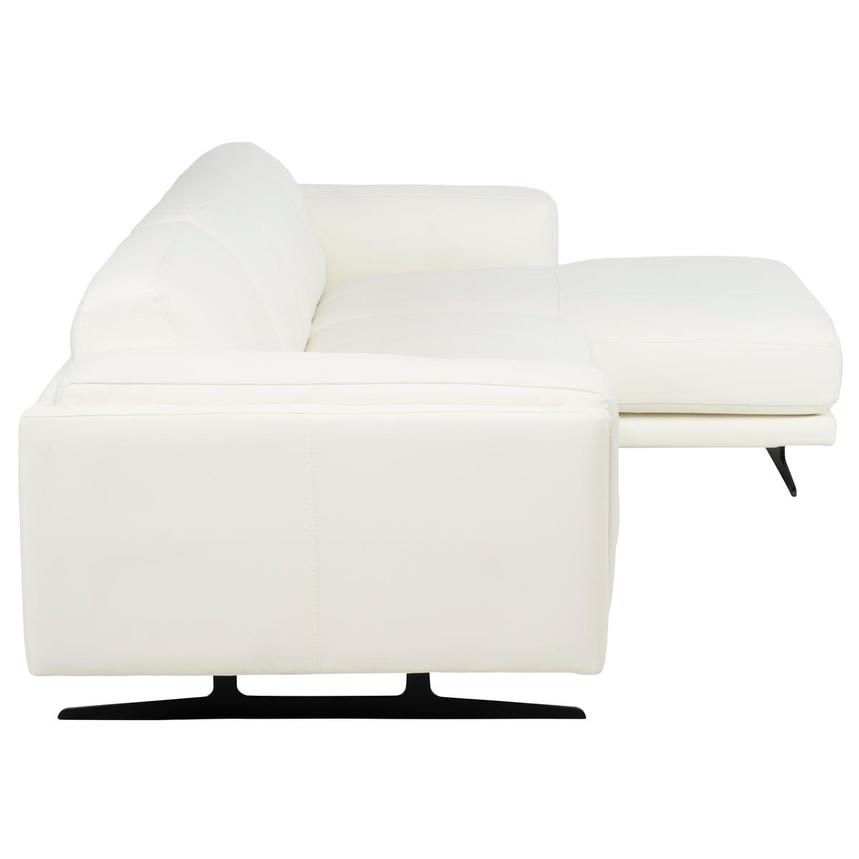 Palermo White Leather Sofa w/Right Chaise  alternate image, 5 of 8 images.