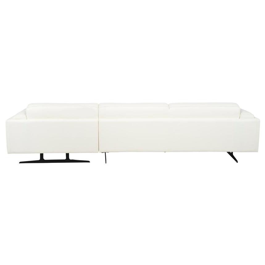 Palermo White Leather Sofa w/Right Chaise alternate image, 4 of 8 images.