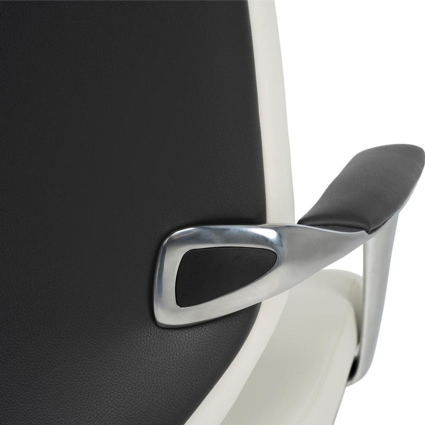 Yoshi White Low Back Desk Chair  alternate image, 8 of 13 images.