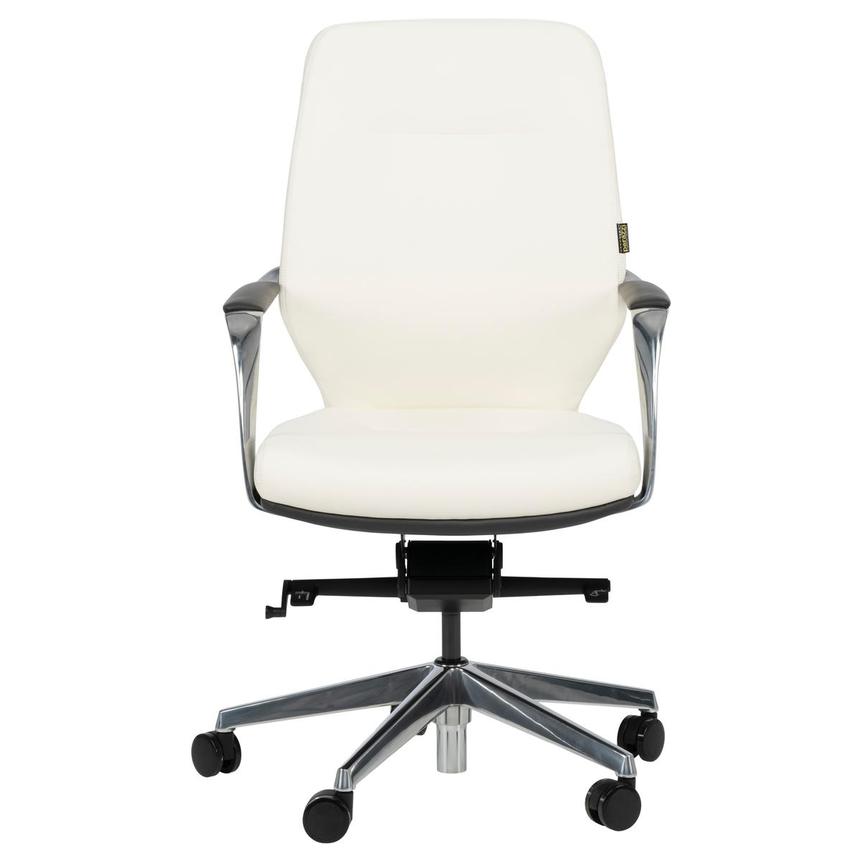 Yoshi White Low Back Desk Chair  alternate image, 3 of 13 images.