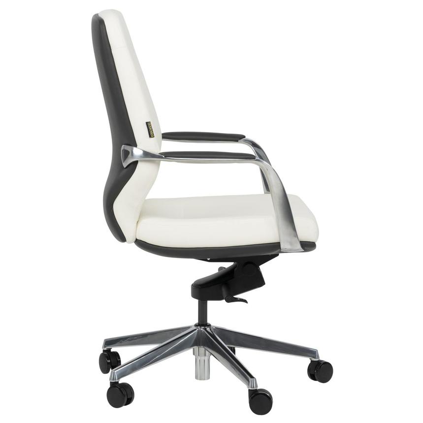 Yoshi White Low Back Desk Chair  alternate image, 5 of 12 images.