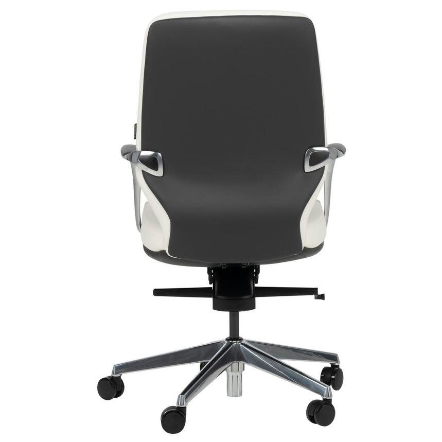 Yoshi White Low Back Desk Chair alternate image, 6 of 12 images.
