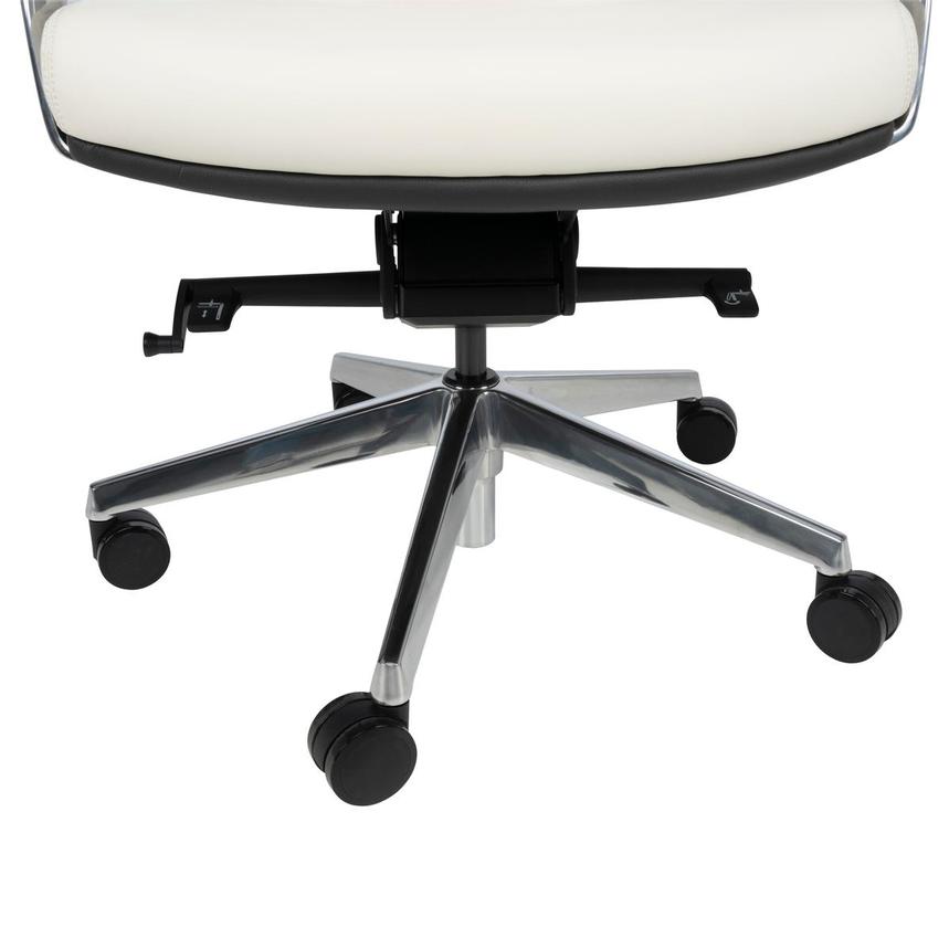 Yoshi White Low Back Desk Chair alternate image, 11 of 12 images.