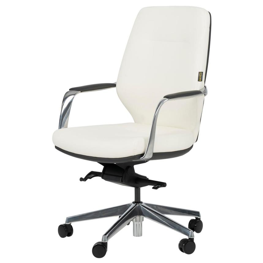 Yoshi White Low Back Desk Chair main image, 1 of 12 images.