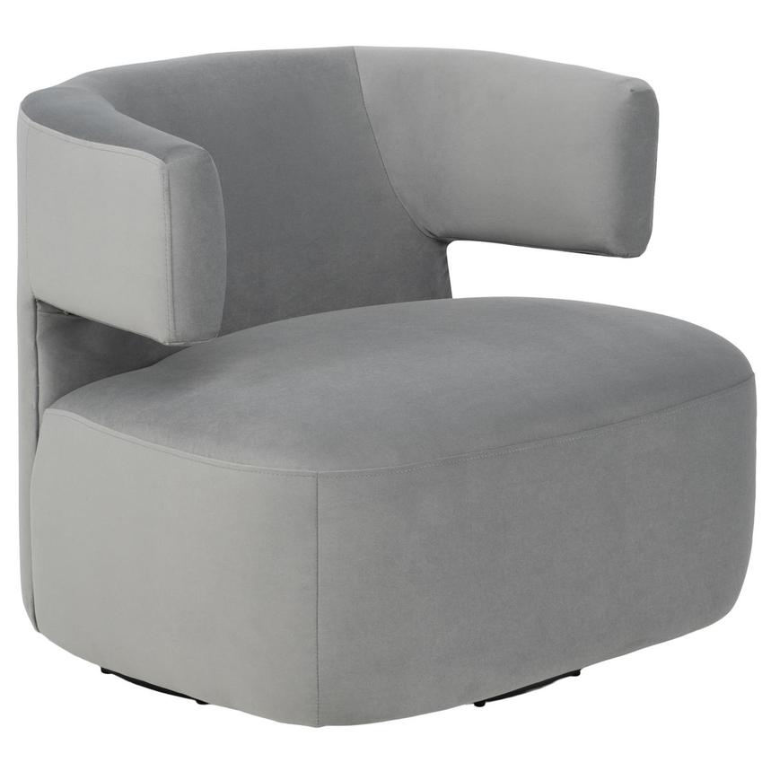 Oaklee Gray Swivel Accent Chair  alternate image, 3 of 9 images.